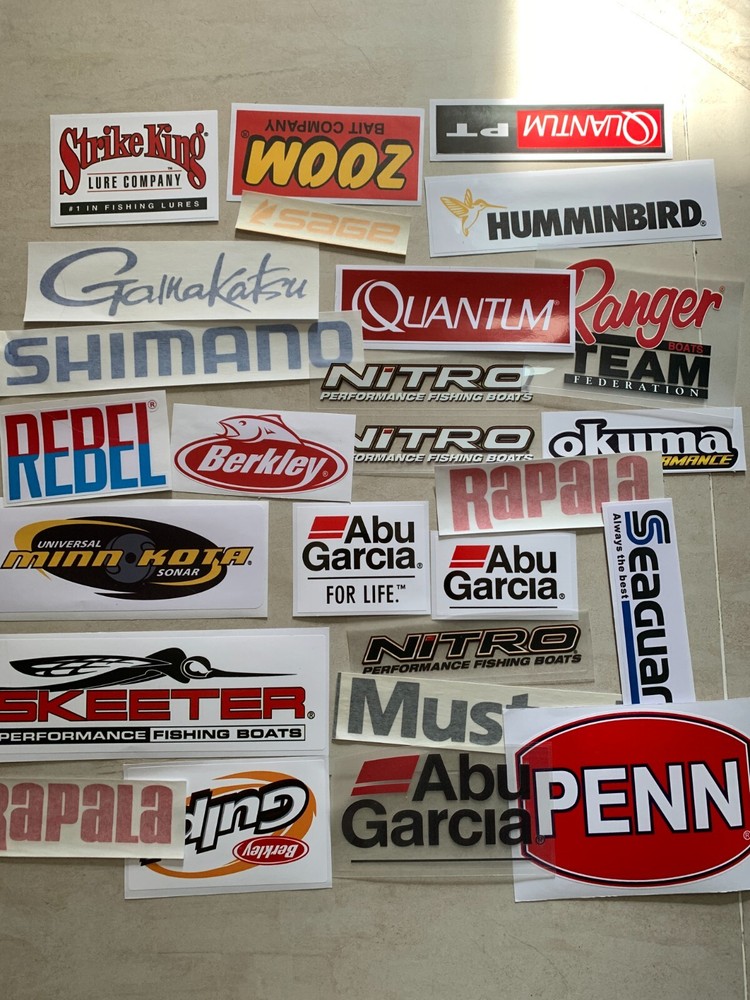 Fishing Decals wholesale  lot of (27) stickers,best selling stickers