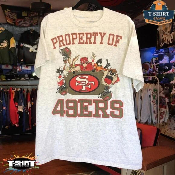 NFL San Francisco 49ers Looney Tunes Retro Vintage T-Shirt HN1204 Basic Tee