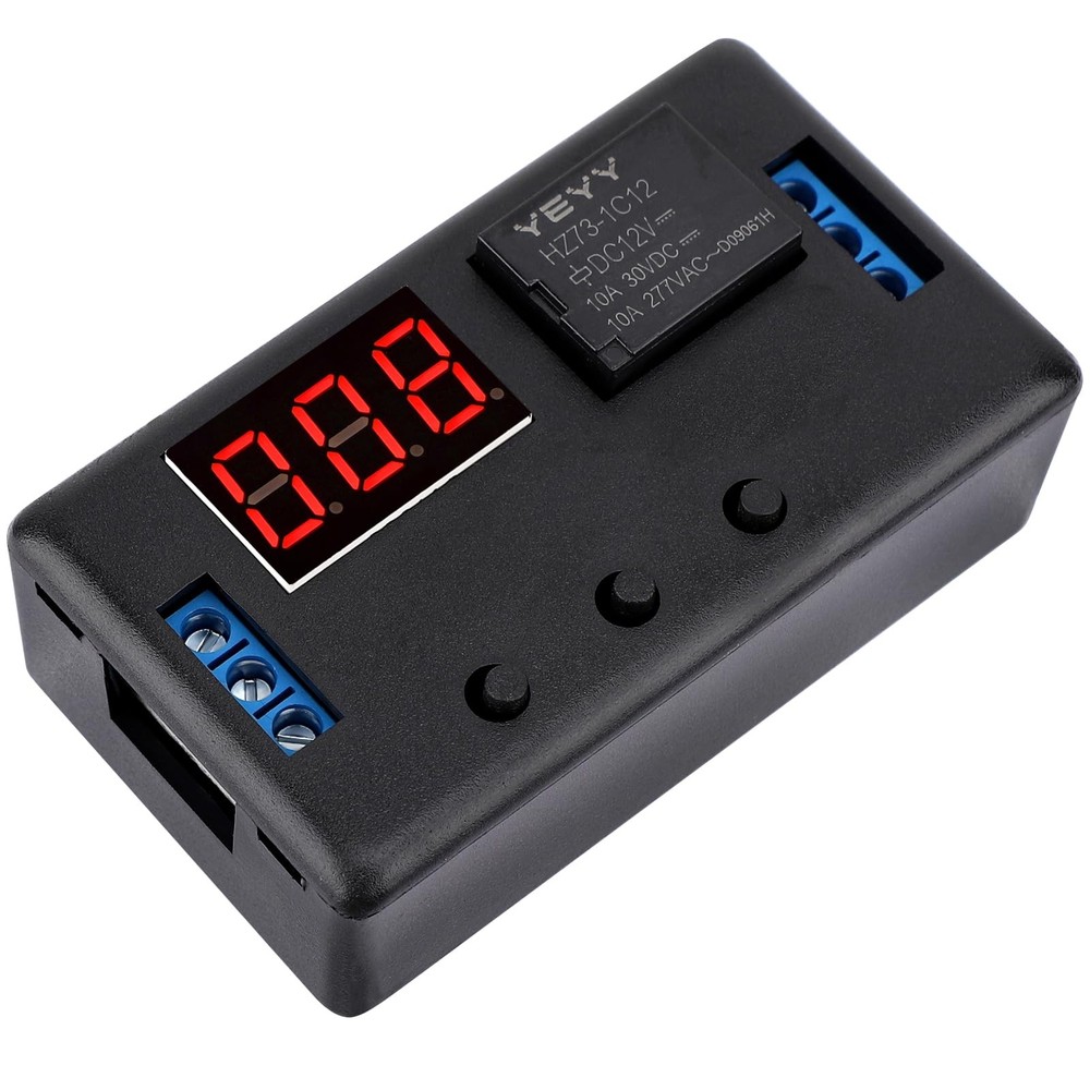 12V Timer Relay, LED Display 4-Mode On-Off Automotive Time Delay Relay, Elect...