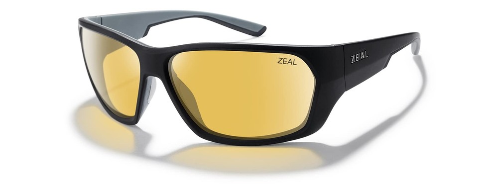 Caddis Matte Black Large Polarized Wrap Sunglasses for UV Protection