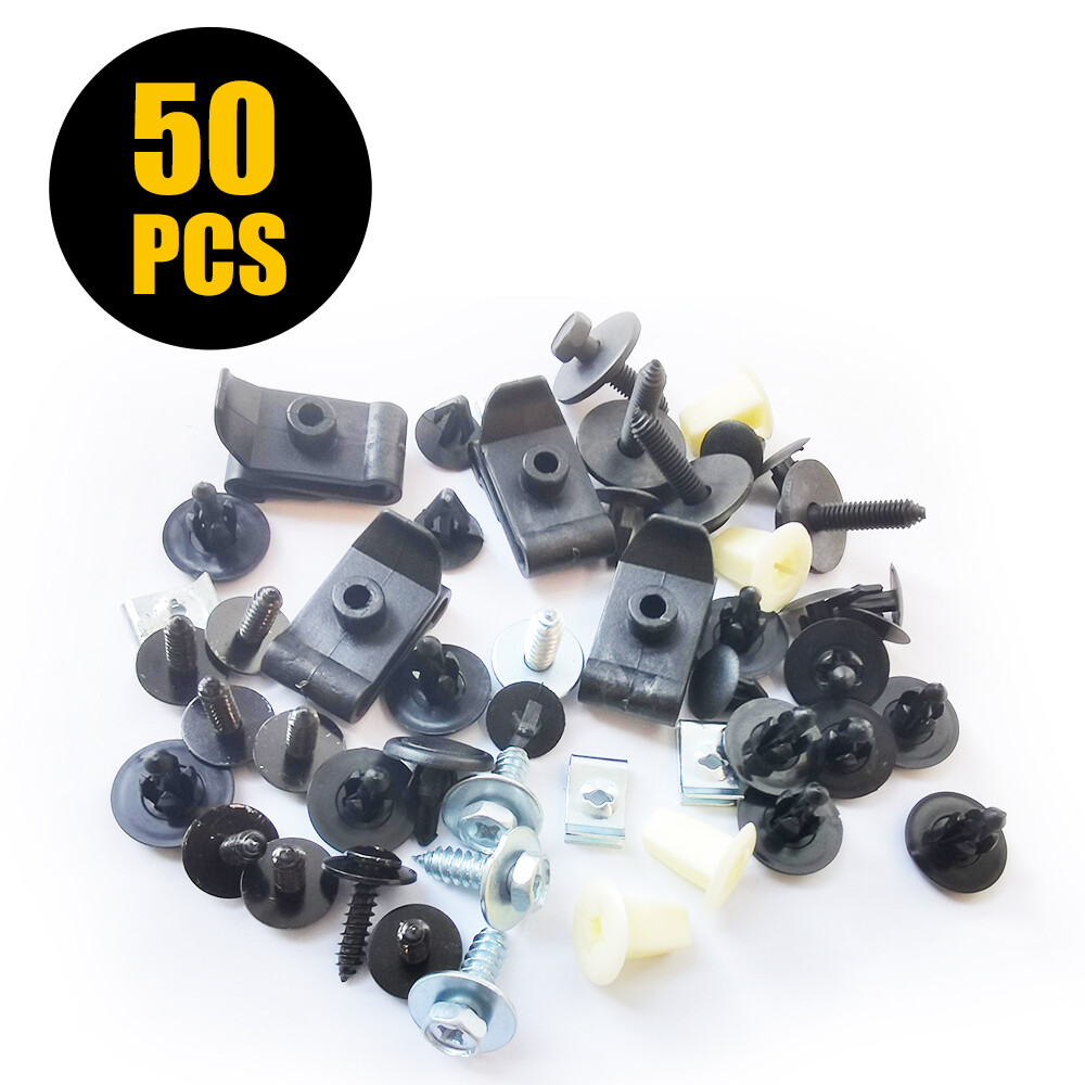 50x Fit Toyota Engine For Cover Clip Screw Undertray Splash Liner Fastener Kit