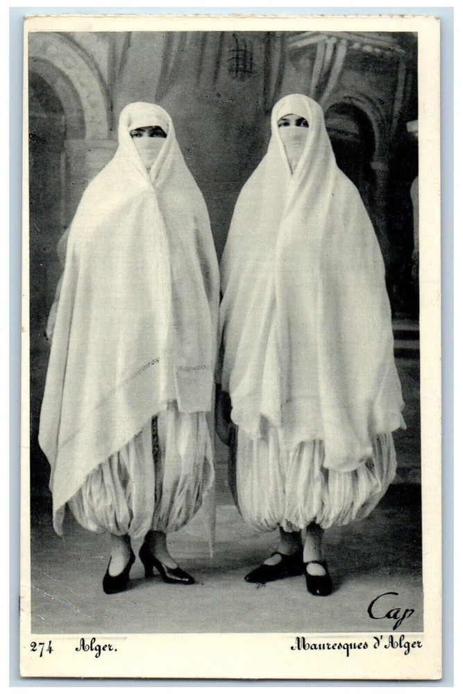 c1940's Algerian Moorish Woman Algeria North Africa Unposted Vintage Postcard