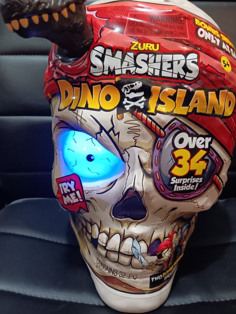ZURU SMASHERS DINO ISLAND GIANT SKULL TALKING PIRATE 32 PIECES TREASURE MAP NEW