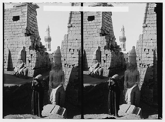 Entrance to the Temple of Luxor,Egypt,Egyptain Views,American Colony Photo