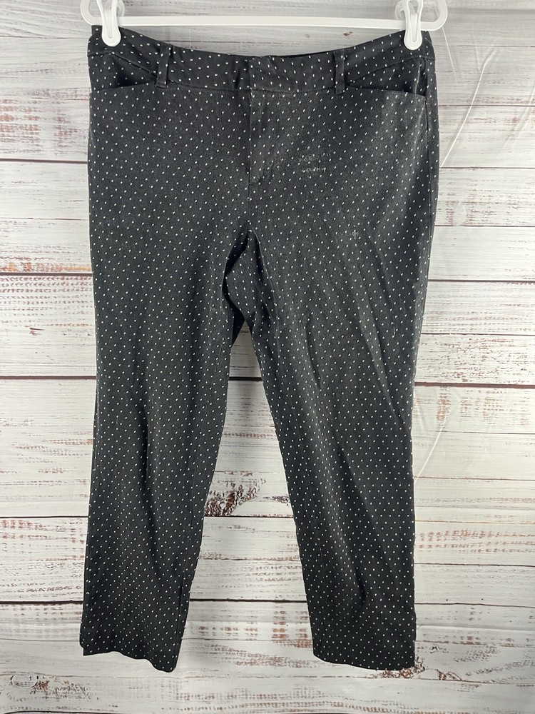 Faded Glory Ankle Pants Women’s 12 Black Cotton Blend Casual Pants Stretch