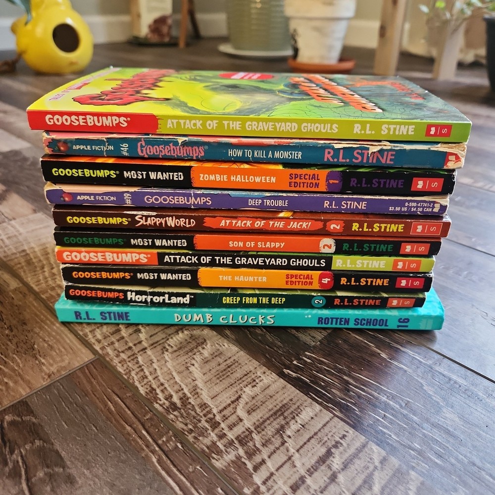 Goosebumps Book RL Stein Ghosts Mystery R. L. Scary Stories Set of 10 Lot