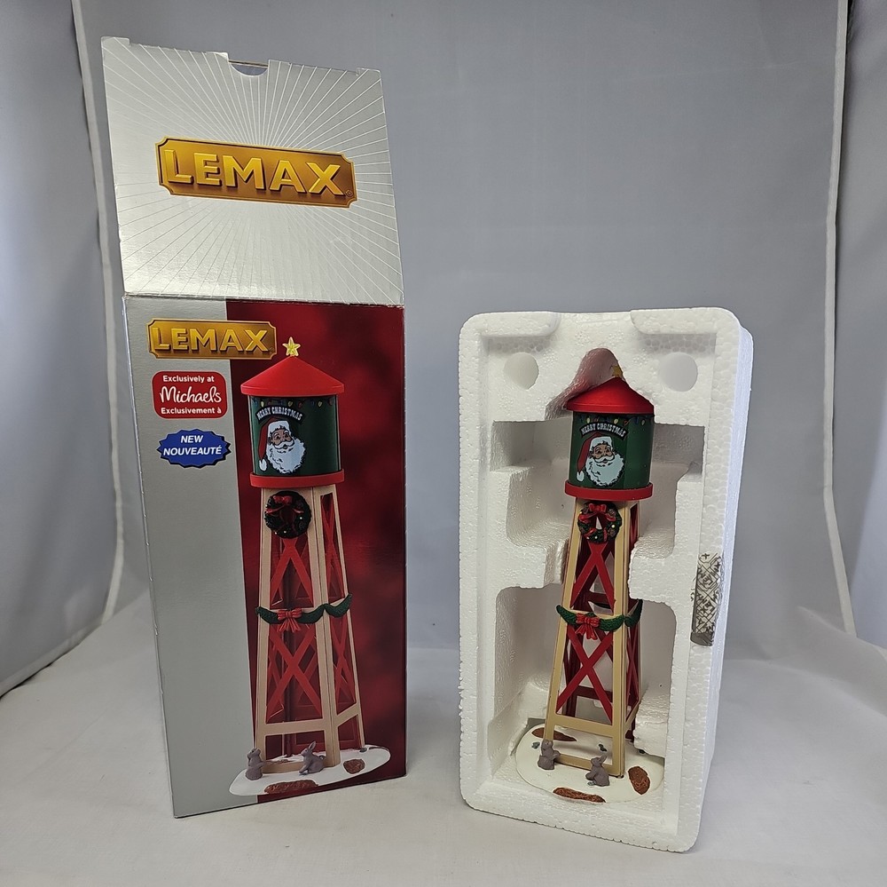 Lemax Rustic Water Tower -Holiday Village Train Carnival Merry Christmas Accent-image