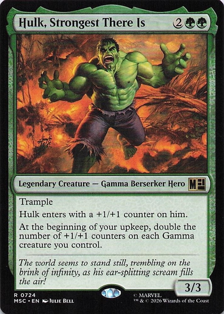 Hulk, Strongest There Is 724 Commander: Marvel Super Heroes MTG NM/M