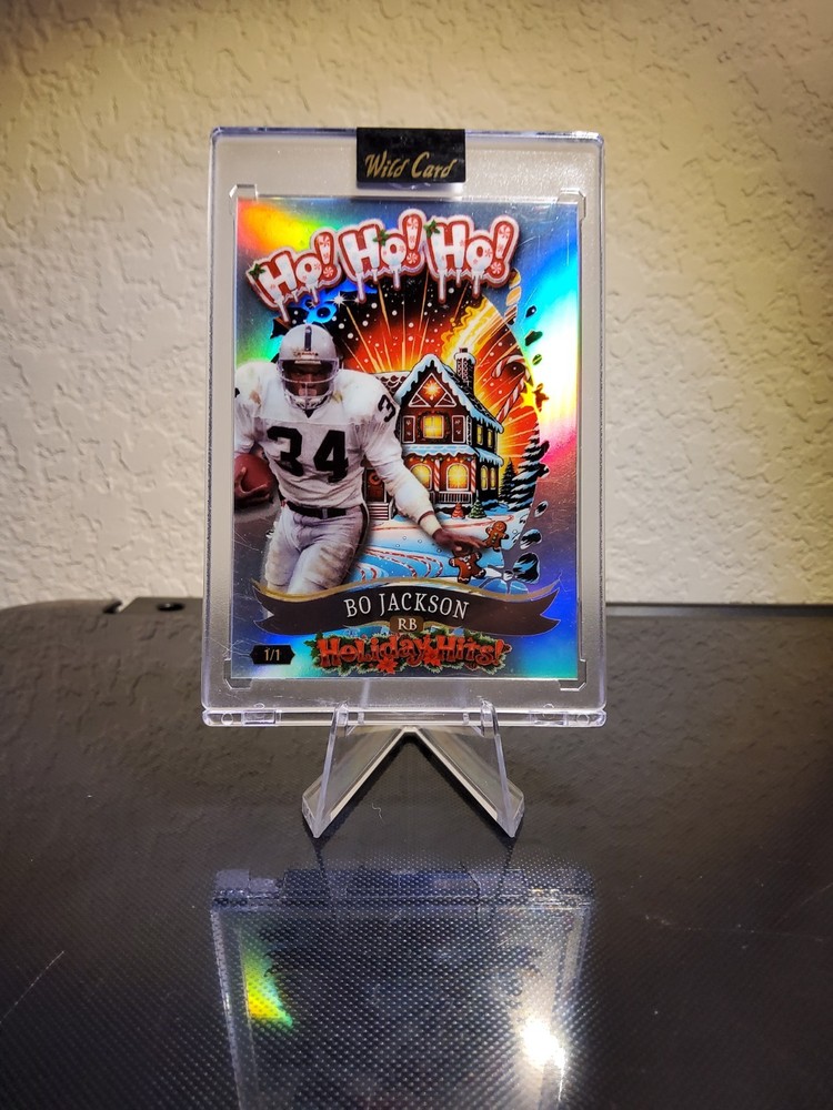 Bo Jackson 1/1 Silver Color Match Ho Ho Ho SSP - 2025 Wild Card Holiday Hits!