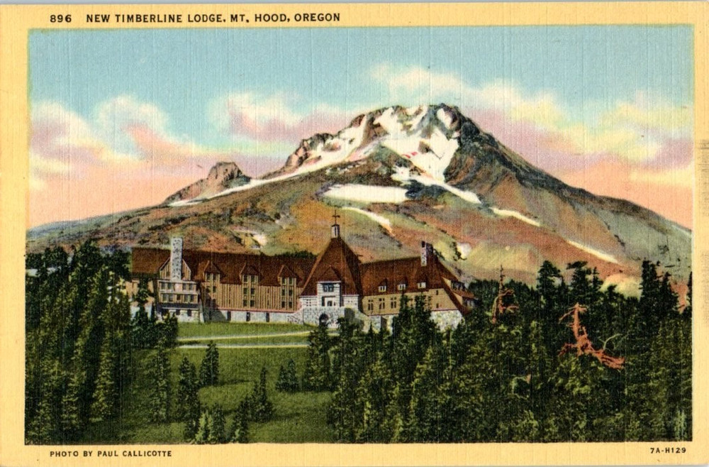 Vintage Postcard 1935 Timberline Lodge Mt. Hood, Oregon (OR)