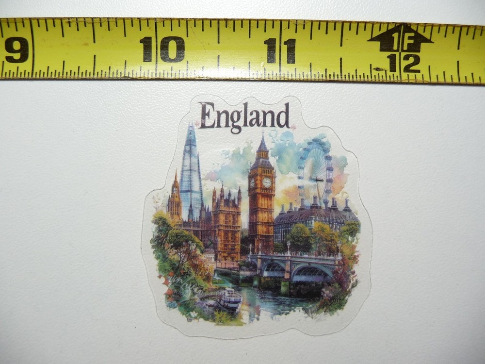 Shard Big Ben London England travel sticker decal colorful landmark visit