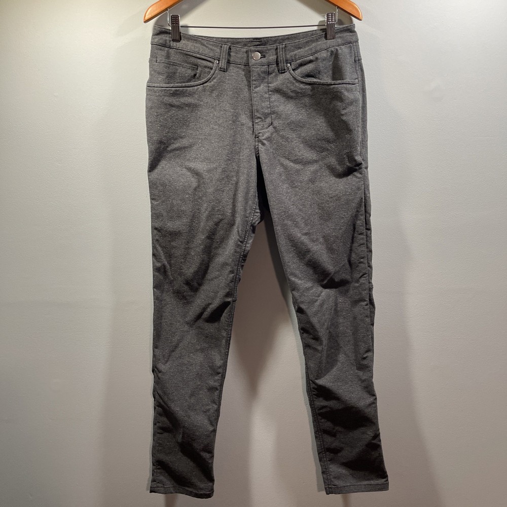 Lululemon ABC Tech Canvas Mens 32x32 Black Stretch 5 Pocket Slim Fit Pants