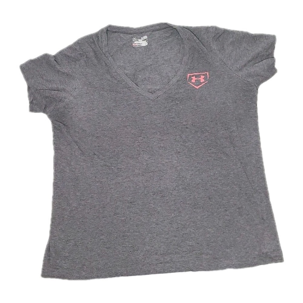 Under Armour T-Shirt Womens XL Fast Pitch Softball Heat Gear Cotton & Polyester