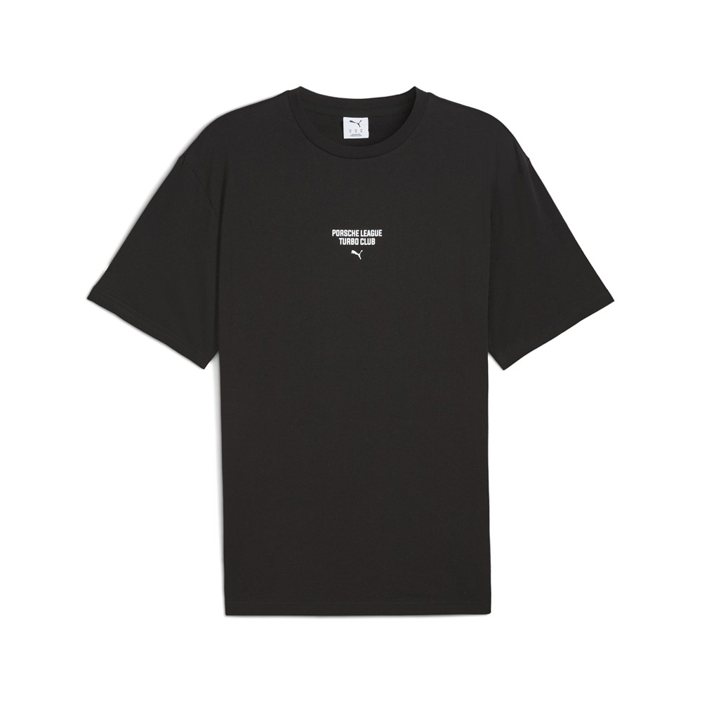 PUMA Porsche Legacy Graphic Crew Neck Short Sleeve T-Shirt Mens Black Casual Top