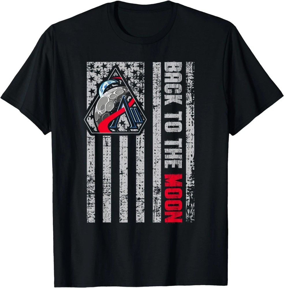 Artemis II Patch Us Flag Back to The Moon Patriotic Unisex T-Shirt,