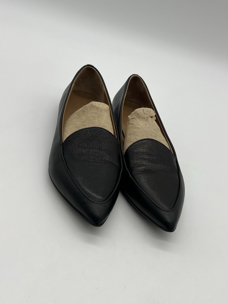 Everlane The Modern Point Women’s Size 8.5 Black Tonal Leather Loafer Dress Shoe