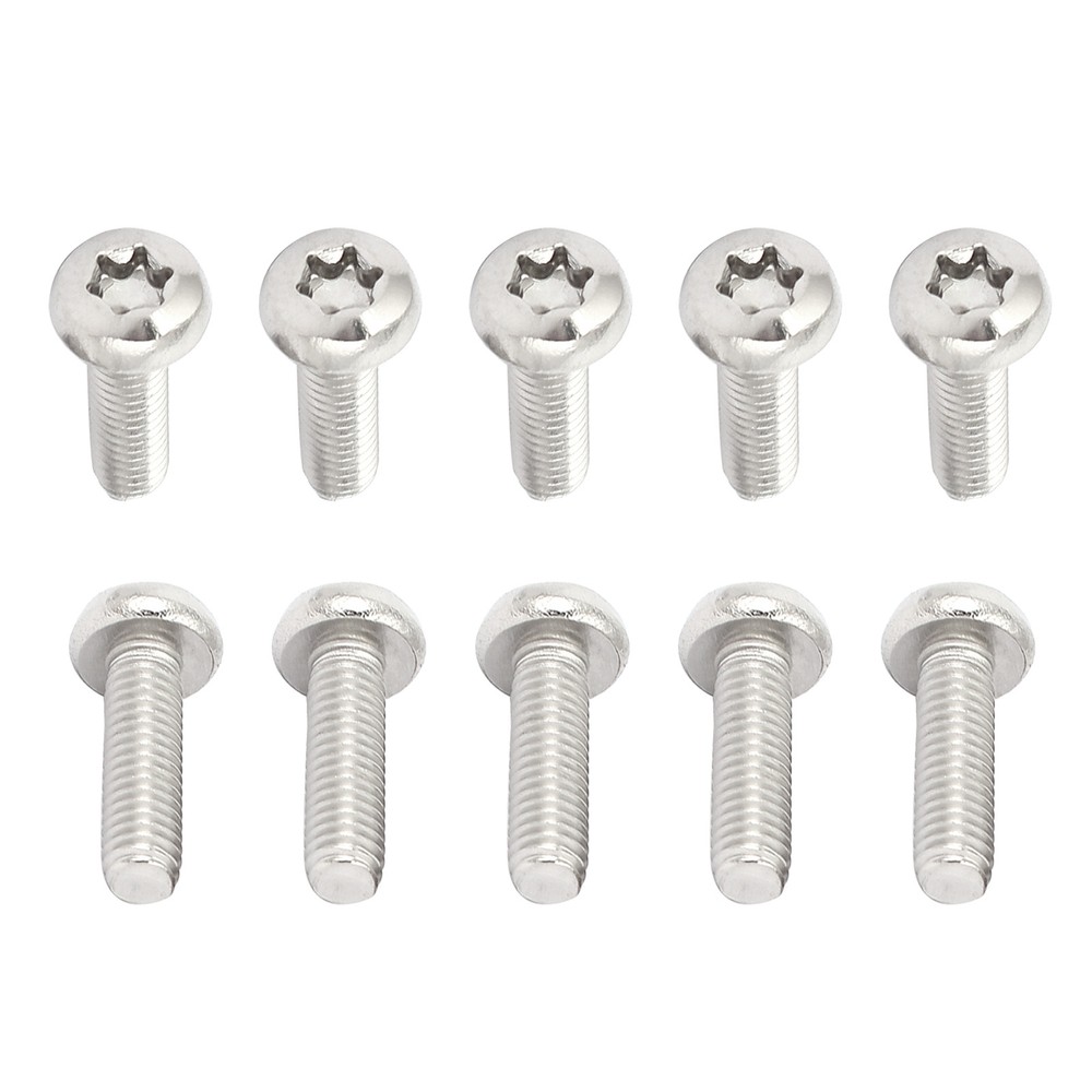 15Pack M4x14mm Pan Head Torx Screws 316 Stainless Steel Fasteners Silver