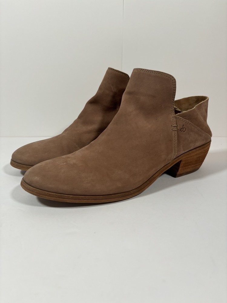 Sam Edelman Prentice Convertible Ankle Boot Womens Size 8 Beige Leather Booties
