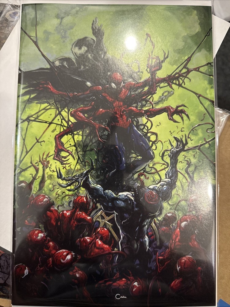 Web Of Venom Cult Of Carnage #1 Clayton Crain Virgin Variant Marvel Coa Ltd /666