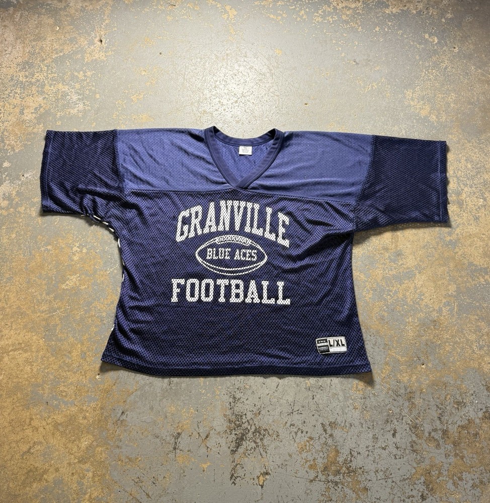 Vintage Football Y2K Mesh Cropped Jersey-Size L/XL