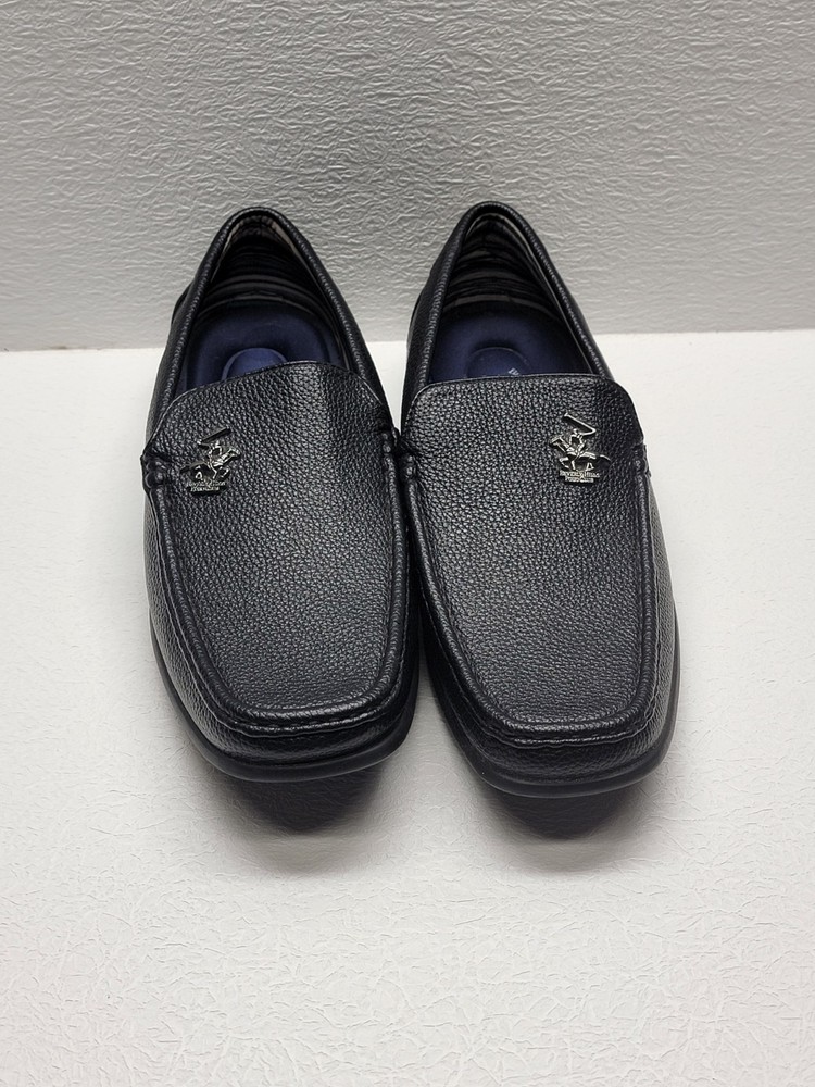 Beverly Hills Polo Club Black Edwin Memory Foam Loafers Shoes Men's Size 12