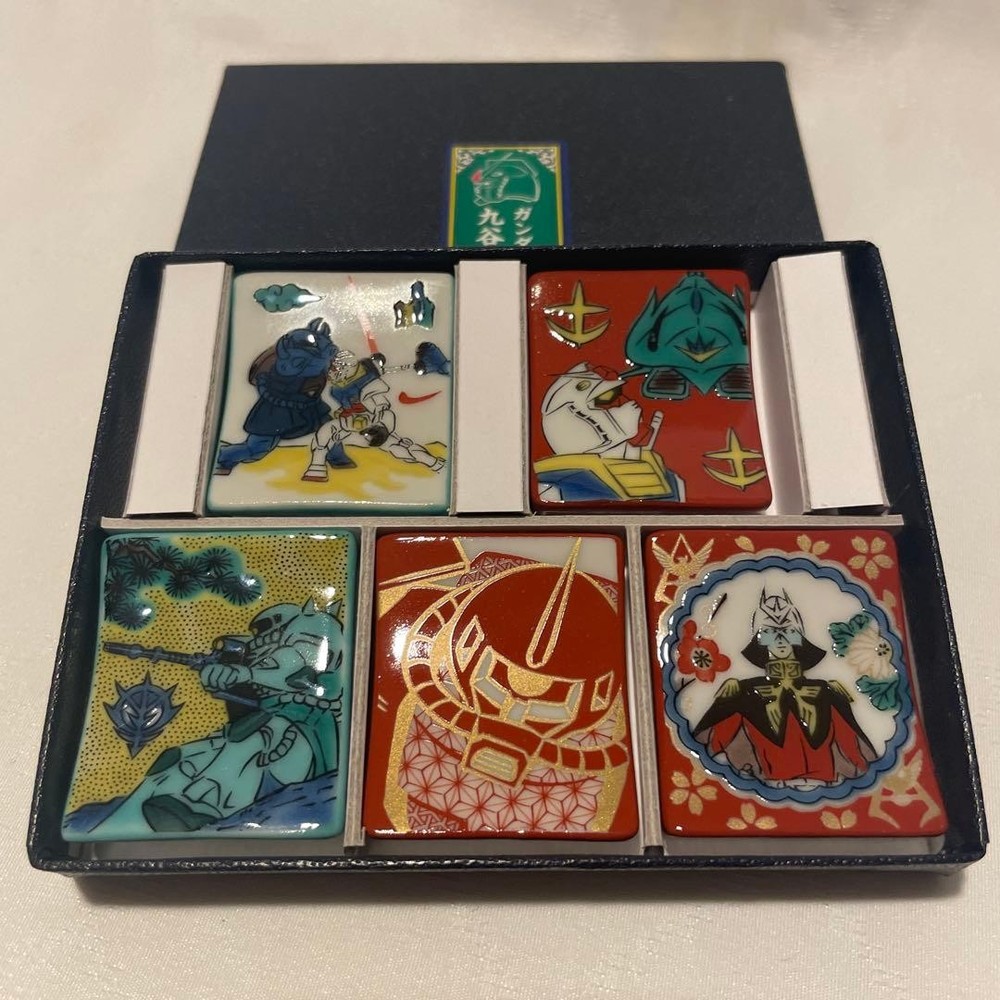 Gundam Kutani Ware Chopstick Rest Set 5 Pieces Kitchen Tableware