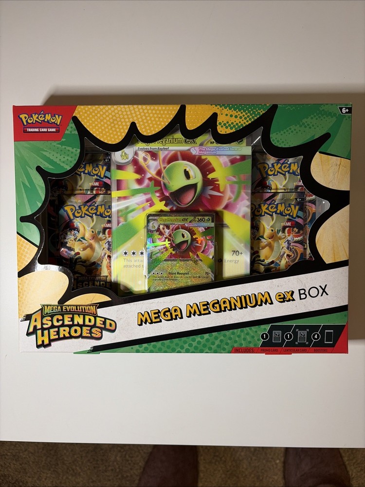 Pokemon TCG Ascended Heroes Mega Meganium ex Box Sealed New Promo Cards & Packs