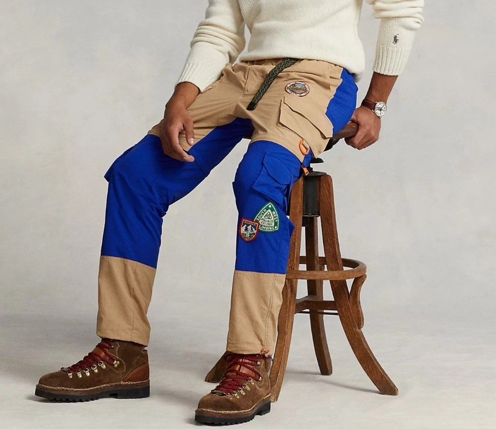 Polo Ralph Lauren Convertible Water-Resistant Windbreaker Pants To Shorts Large