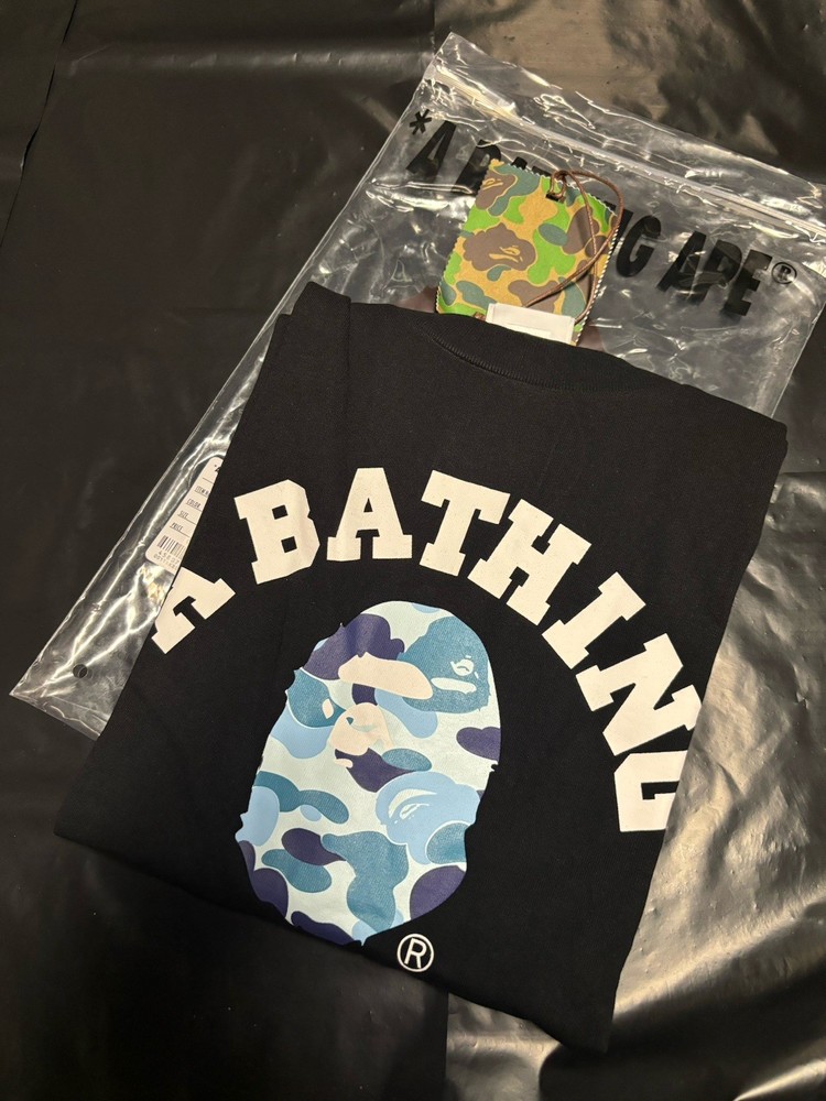 A Bathing Ape BAPE ABC Camo College Tee Blue Men’s ALL SIZE
