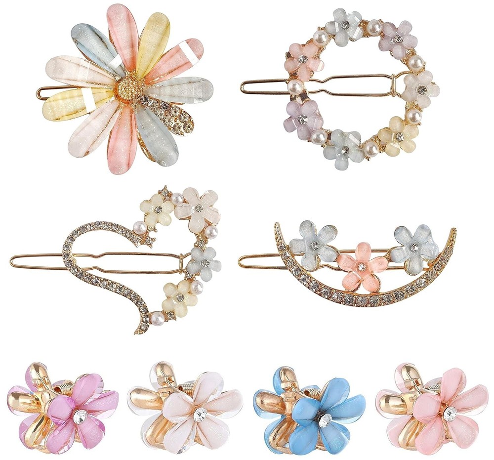 Korean Style Gold Metal Pearl Geometric Stone Lock Hair Pin/Clip Hair Accessorie