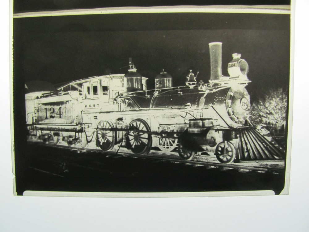 Chicago Springfield & St Louis Railroad Locomotive #33 Train Photo Copy Negative