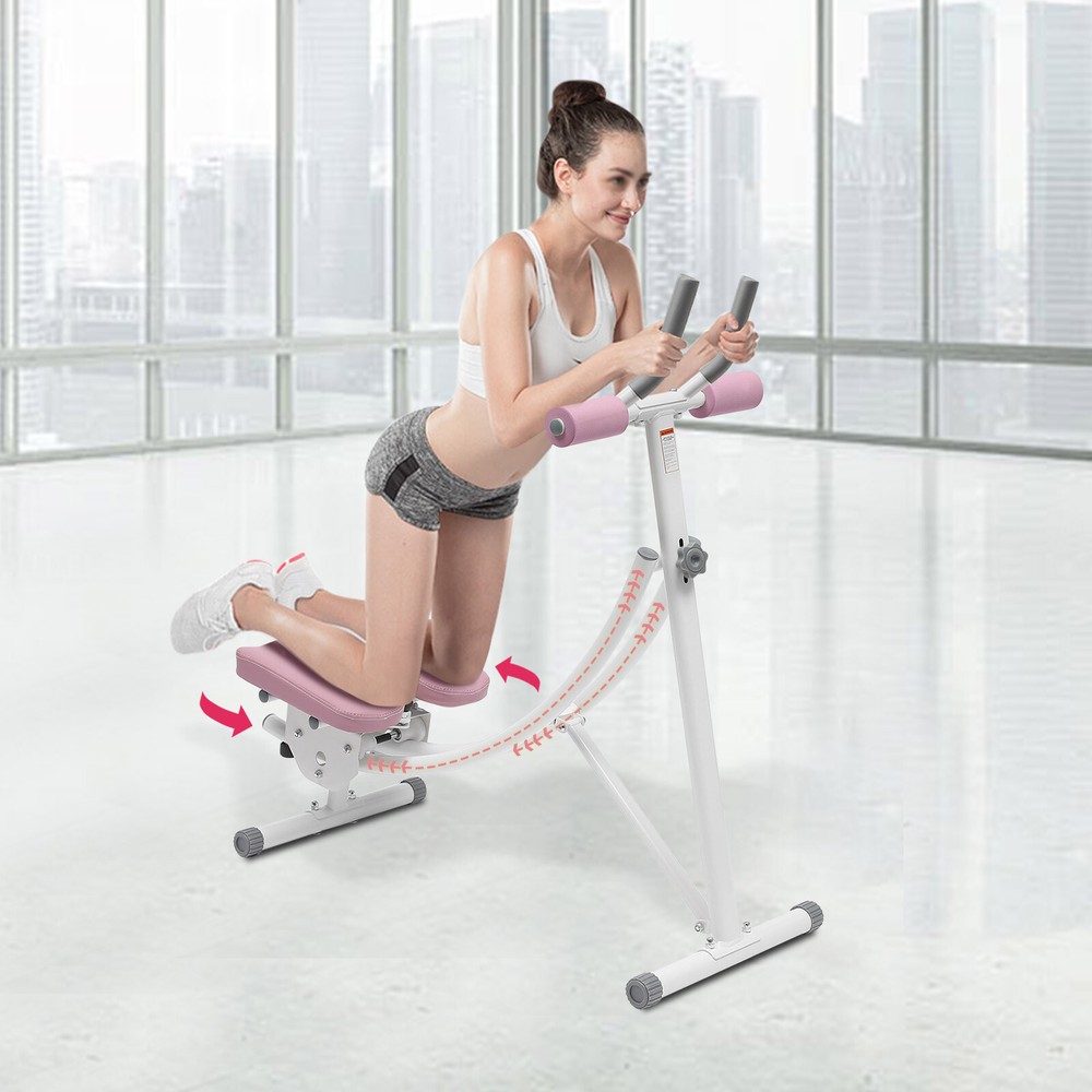 Ab Machine Coaster Abdominal Crunch Trainer fit Home Gym Core Workout Equipment