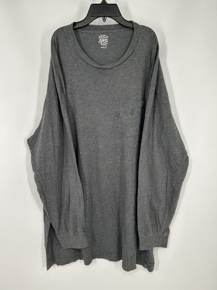 Polo Ralph Lauren Pocket Logo Pony Tee T Shirt Long Sleeve Size 2XLT 2XL Tall