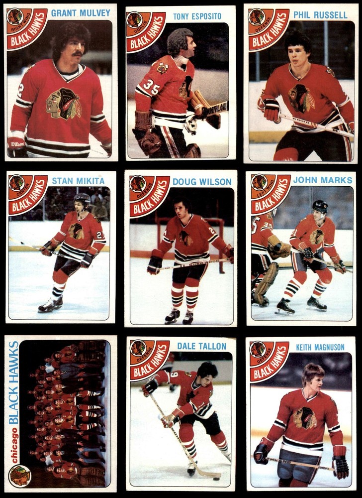 1978-79 Topps Chicago Blackhawks Near Team Set 3.5 - VG+ 3893108 (20 / 21 cards)