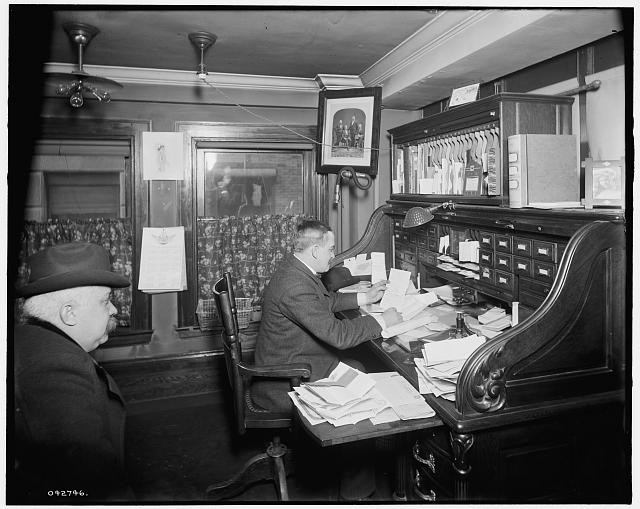 Photo:Detroit Mich 1902 Richmond & Backus Co Office Interior Men at Desk
