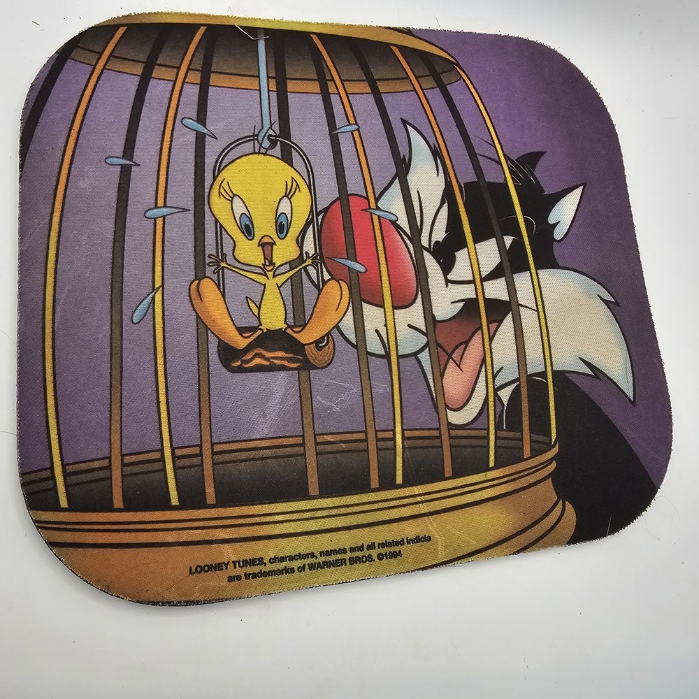 Sylvester & Tweety Bird Mouse Pad Vintage 1994 Looney Tunes  Warner Bros