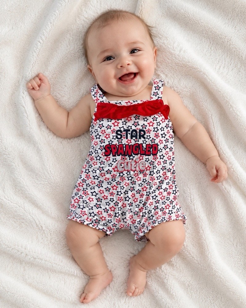Patriotic Baby Romper One-Piece Size 6-9M 