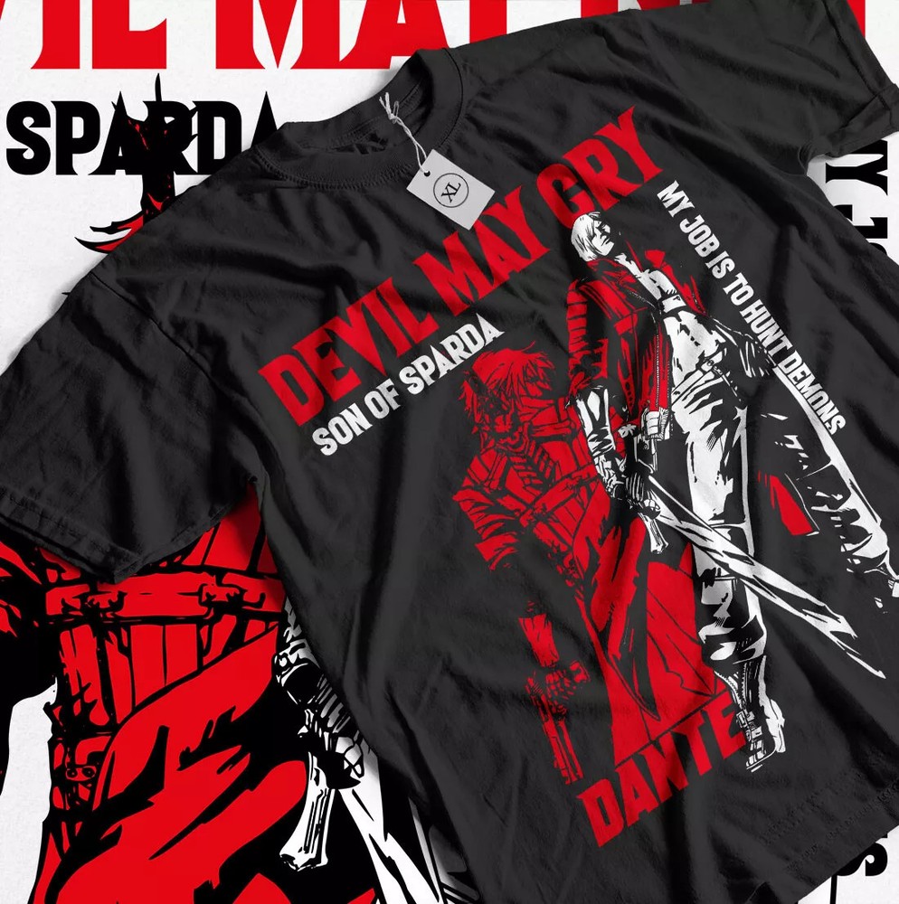 Devil May Cry Dante T-Shirt Unisex Shirt All Size T-Shirt - Black