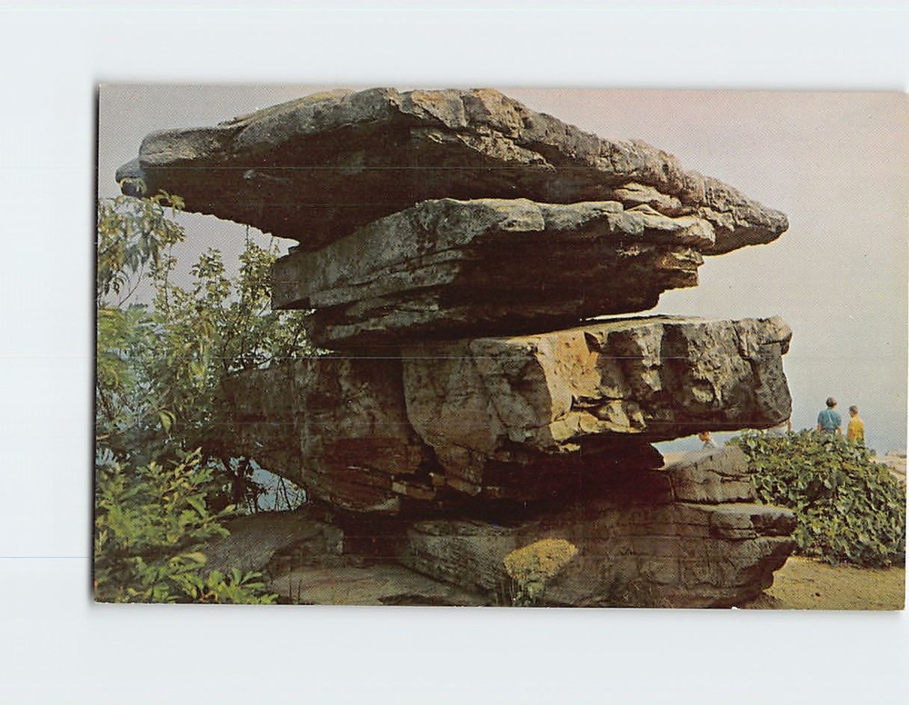 Postcard Umbrella Rock Point Park Lookout Mountain Chattanooga Tennessee USA