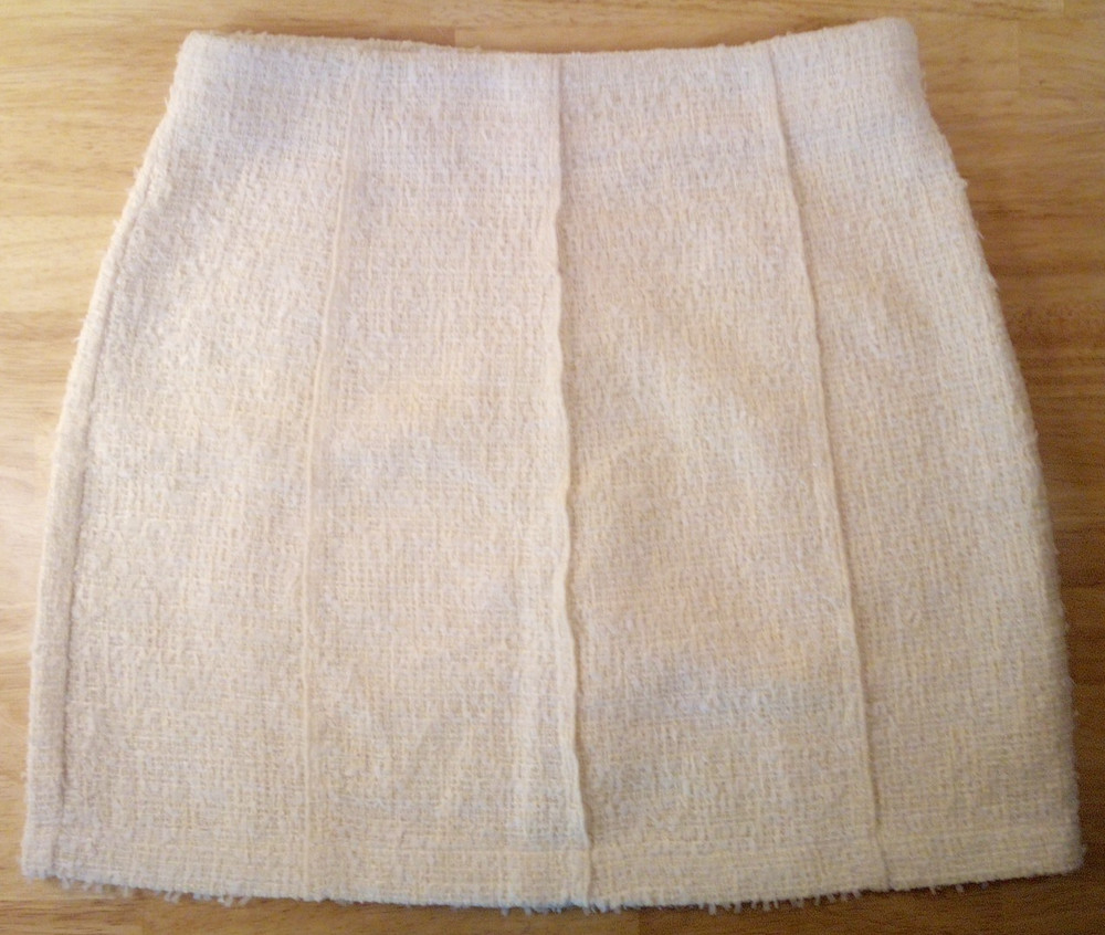 NEW Zara Ecru Knit Mini Skirt Size S