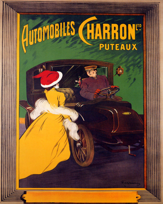 Poster Automobiles Charron Puteaux French Car Cappiello Vintage Repro Free S/H