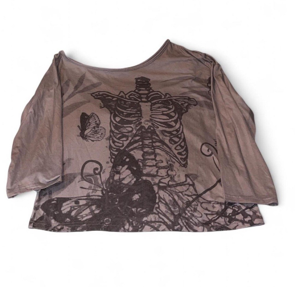 Black & White Tie-Dye Graphic Tee | Size Large | Skater Grunge Bold