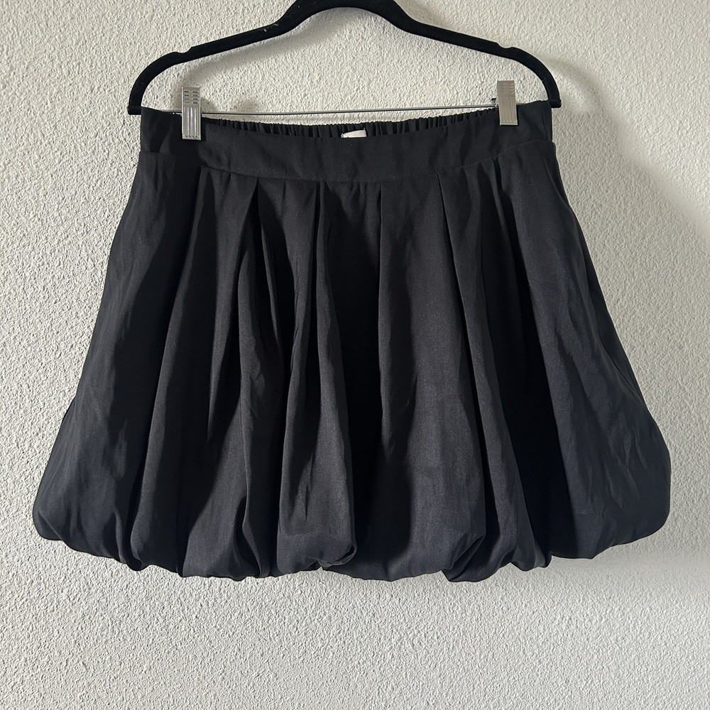A New Day Bubble Babydoll Skirt Women’s Medium Black Coquette Party Cutest girly