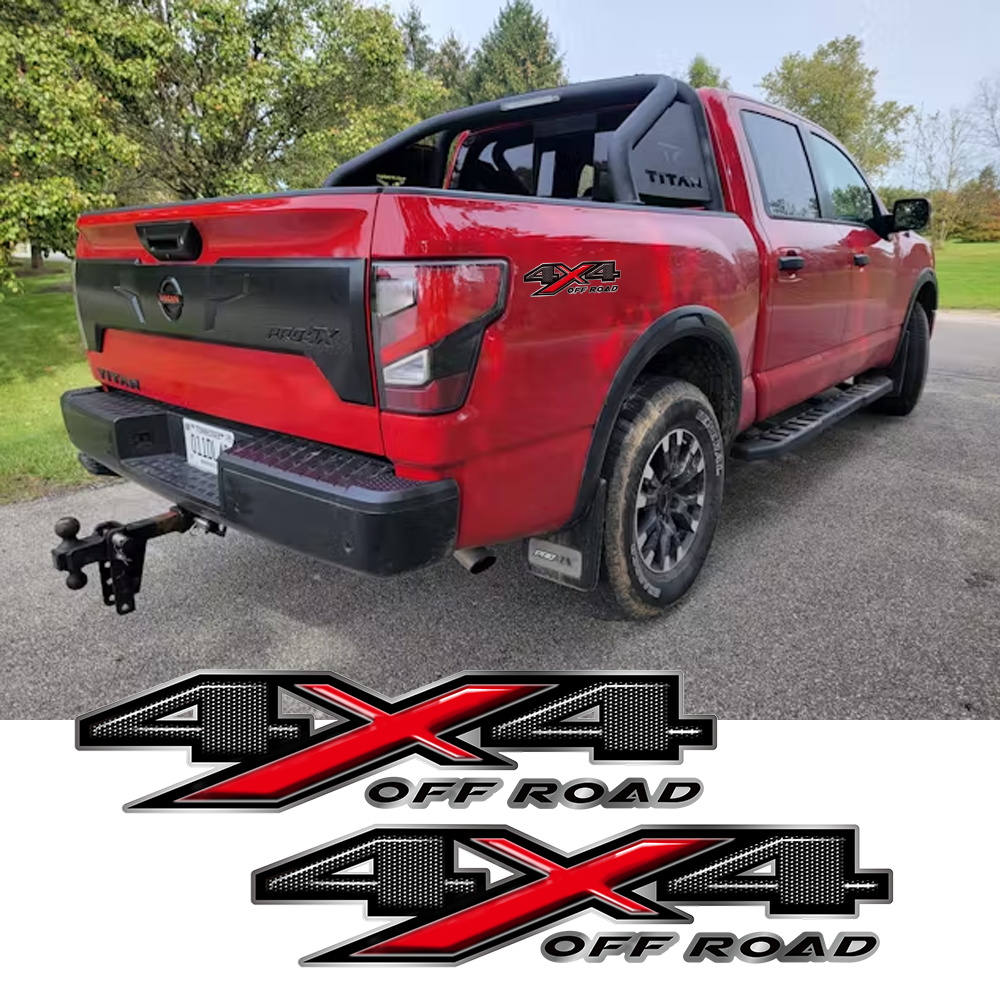 Carbon Fiber Bed Decal Vinyl Sticker for Nissan Frontier 4X4 Off-Road  