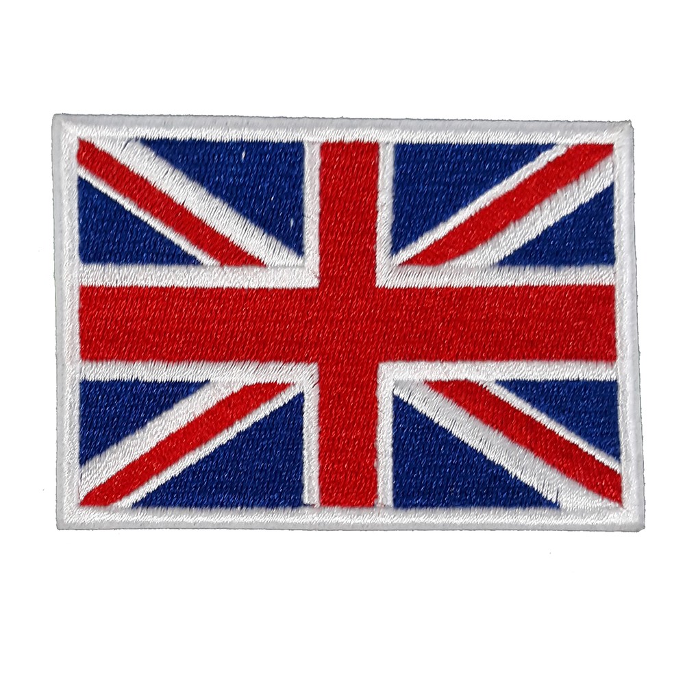 United Kingdom Flag Embroidered Patch Iron-On Applique Military Uniform