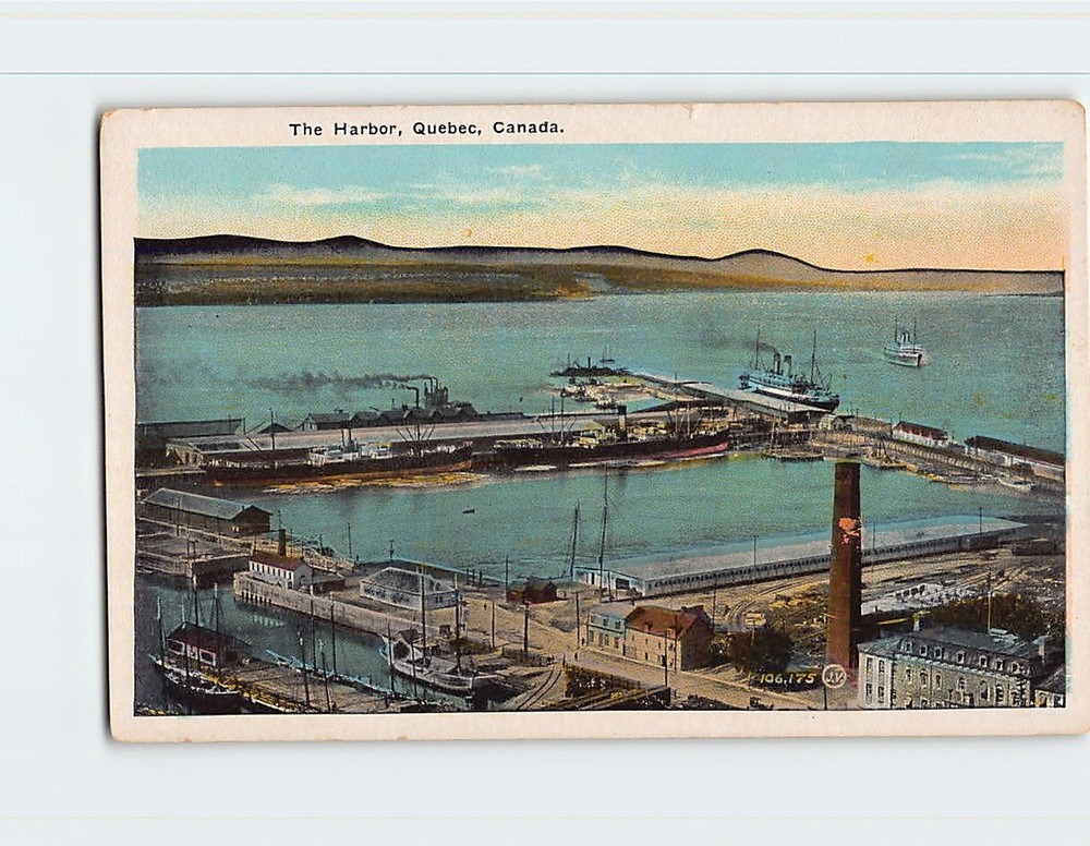 Postcard The Harbour Quebec Canada