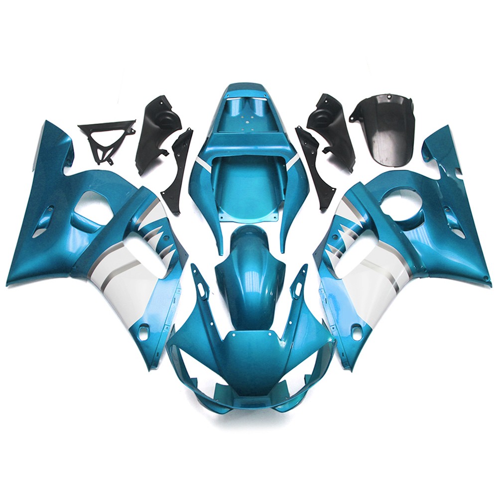 Injection Blue White Fairing Kit for Yamaha YZF R6 1998-2002 Plastic Bodywork