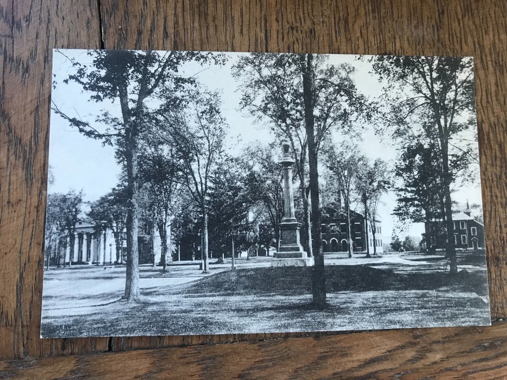 Jonathan Edwards Monument Town Hall Chimes Stockbridge Massachusetts Postcard