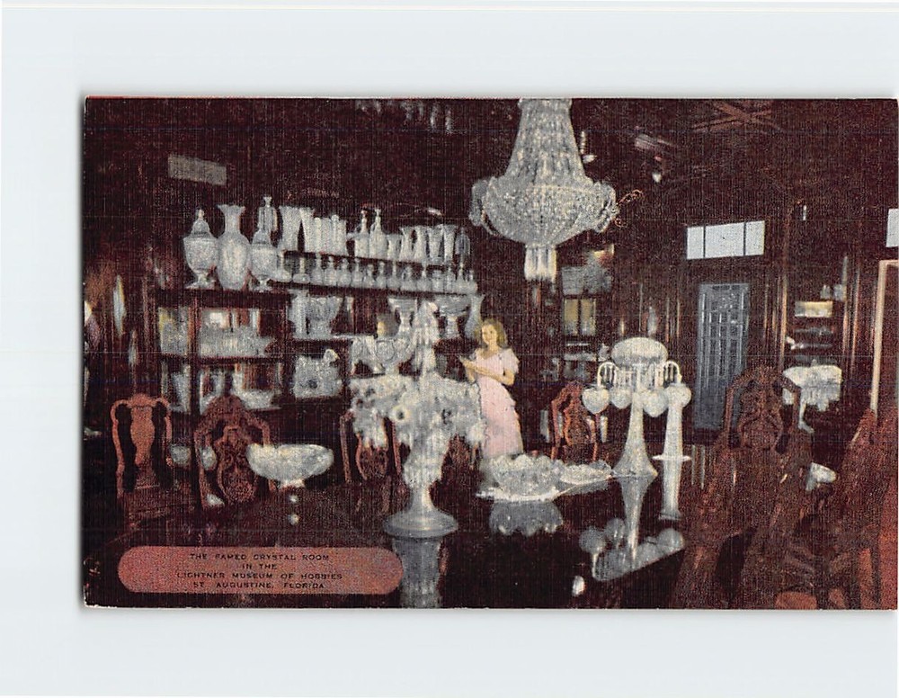 Postcard Crystal Room Lightner Museum of Hobbies Saint St. Augustine Florida USA