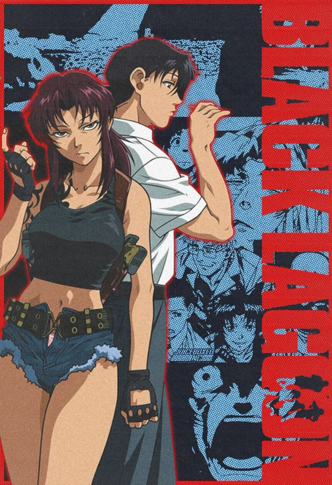 Revy and Rock Poster Black Lagoon Anime Art Print Seinen Manga Wall Decor Art